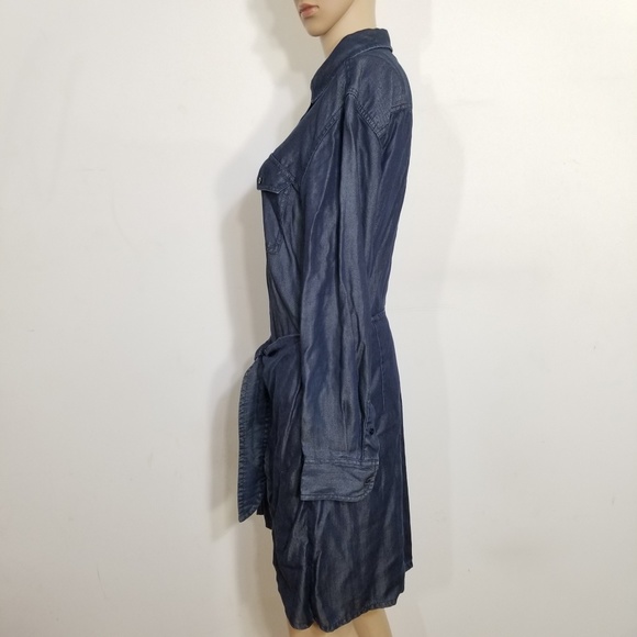 Club Monaco Ladore Denim Tie Front Dress 8 - Picture 2 of 8